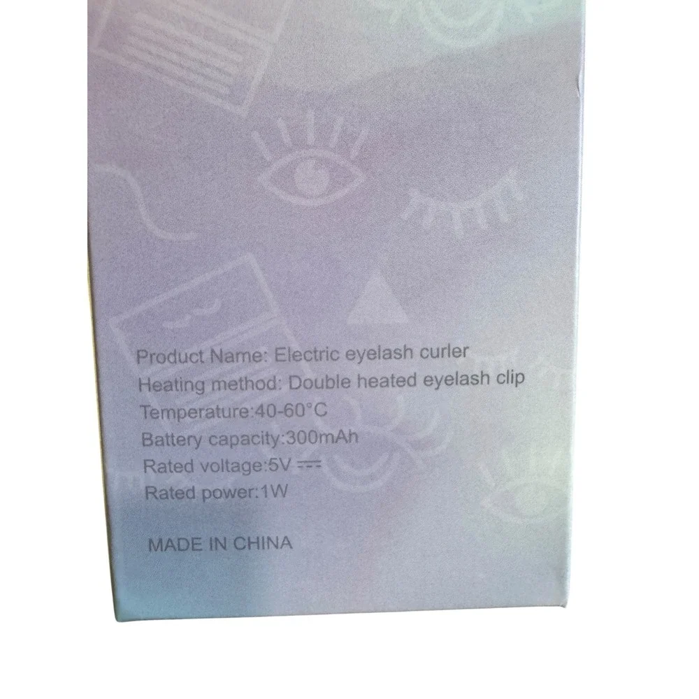 Electric Eyelash Curler USB Rechargeable 30S Quick Heat White Handheld Tool